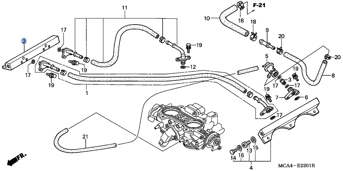 Honda OEM part 16610-MCA-000