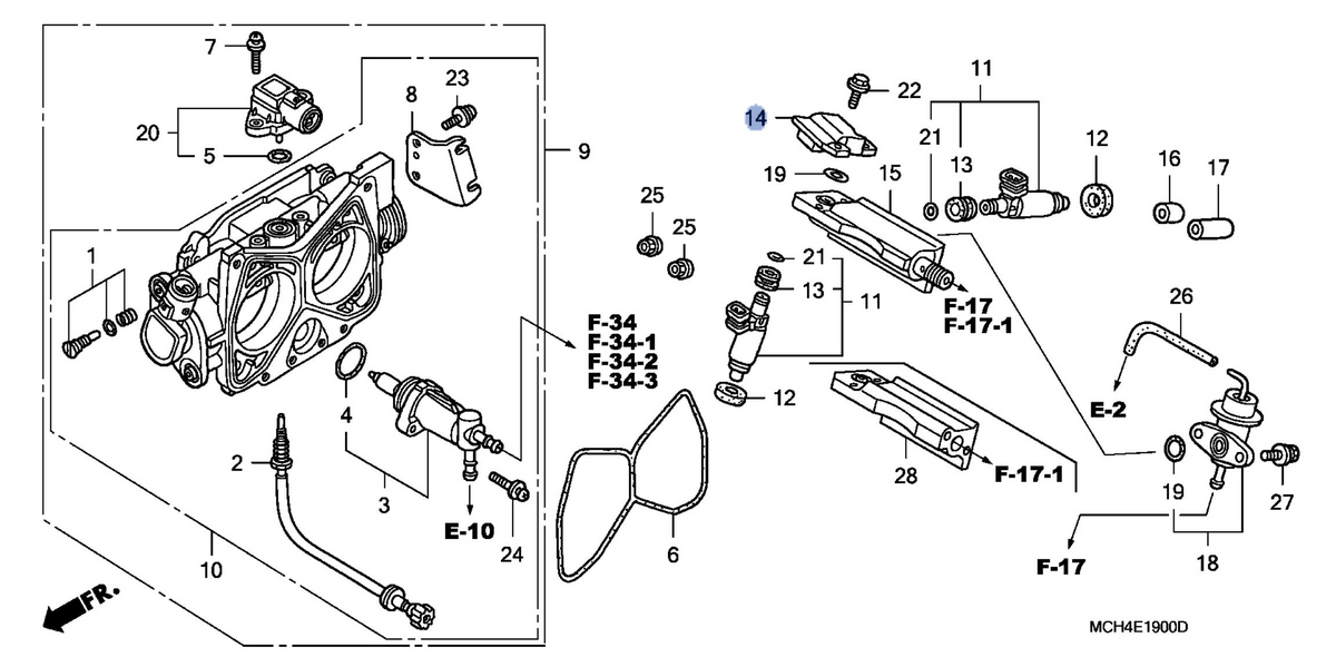 Honda OEM part 16610-MCH-A10