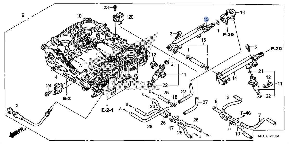 Honda OEM part 16610-MCS-003