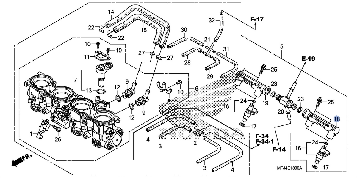 Honda OEM part 16610-MFA-D01