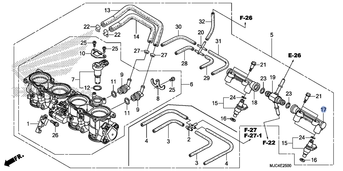 Honda OEM part 16610-MJC-D01