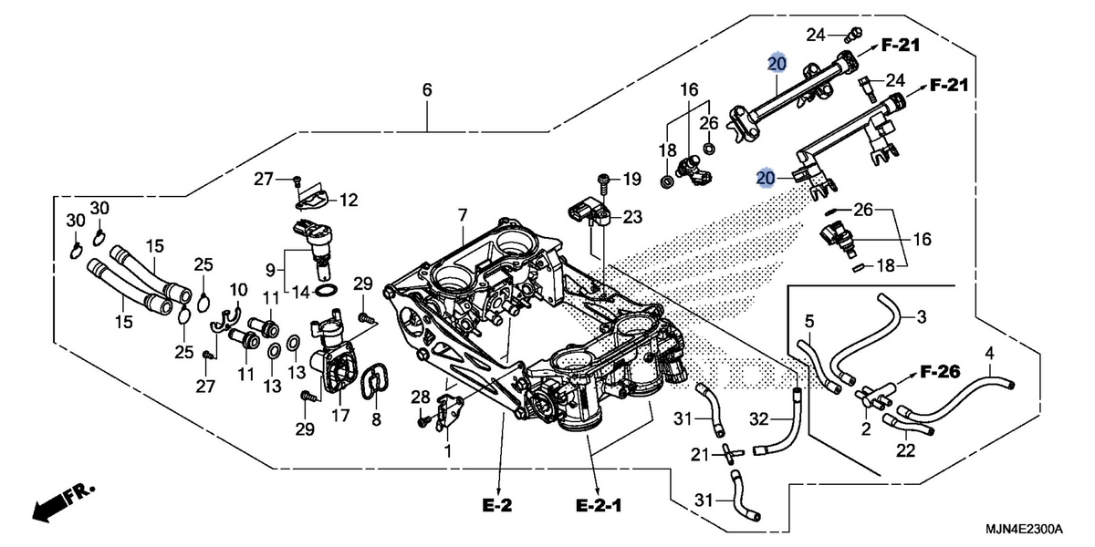 Honda OEM part 16610-MJN-A01