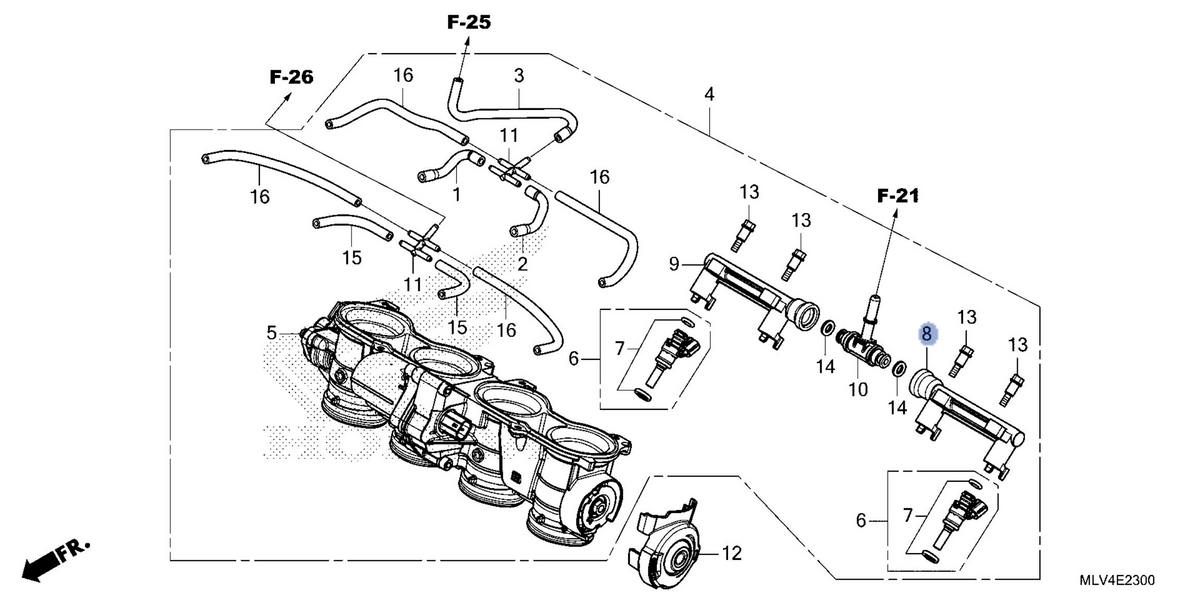 Honda OEM part 16610-MLT-D01