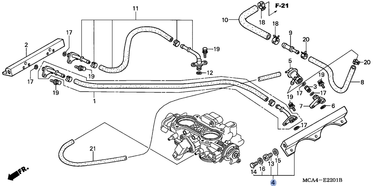 Honda OEM part 16620-MCA-780