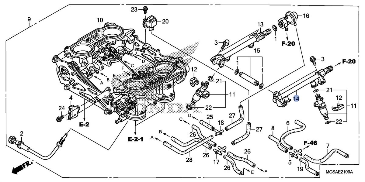 Honda OEM part 16620-MCS-003
