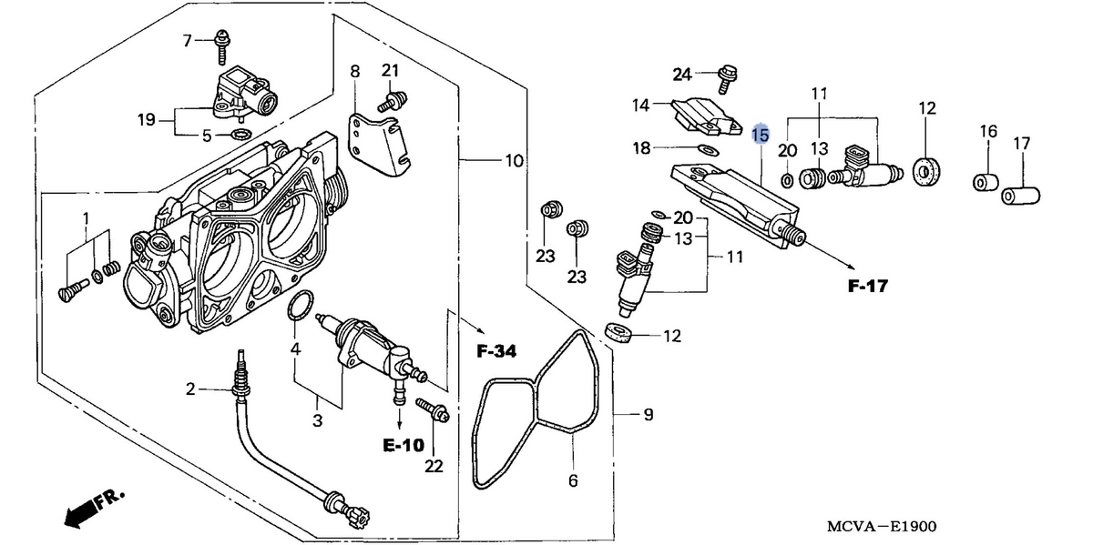 Honda OEM part 16620-MCV-R10