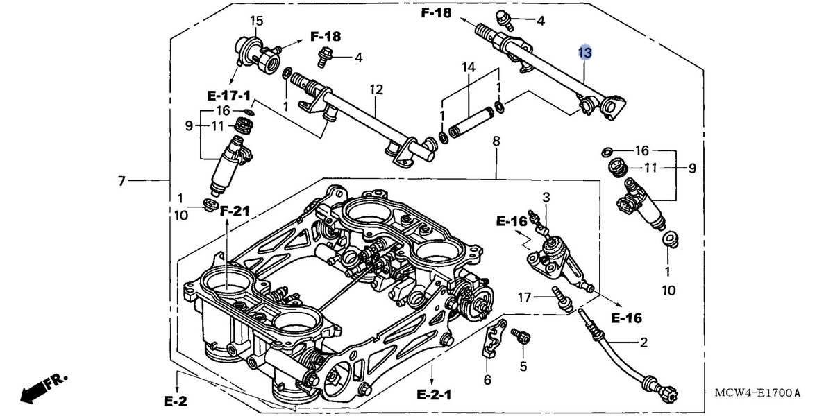 Honda OEM part 16620-MCW-003