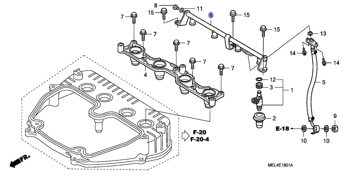 Honda OEM part 16620-MEL-000