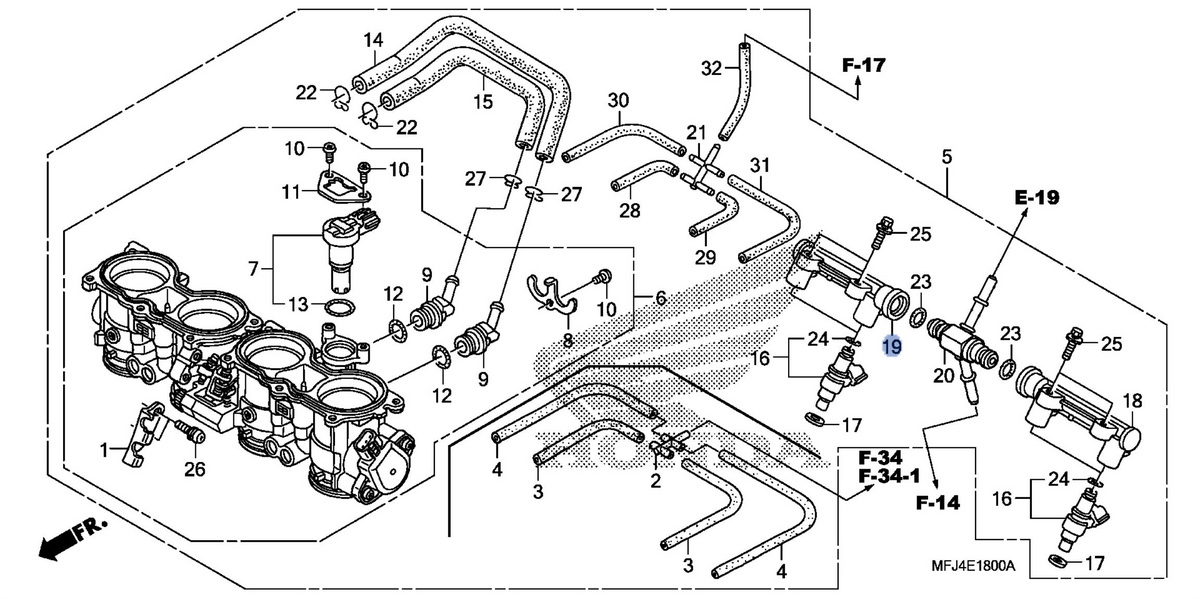 Honda OEM part 16620-MFA-D01