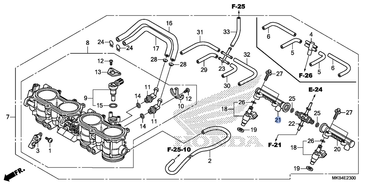 Honda OEM part 16620-MFL-003