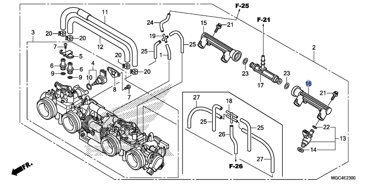 Honda OEM part 16620-MGC-D21