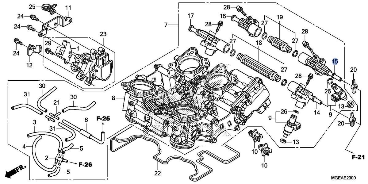 Honda OEM part 16620-MGE-003