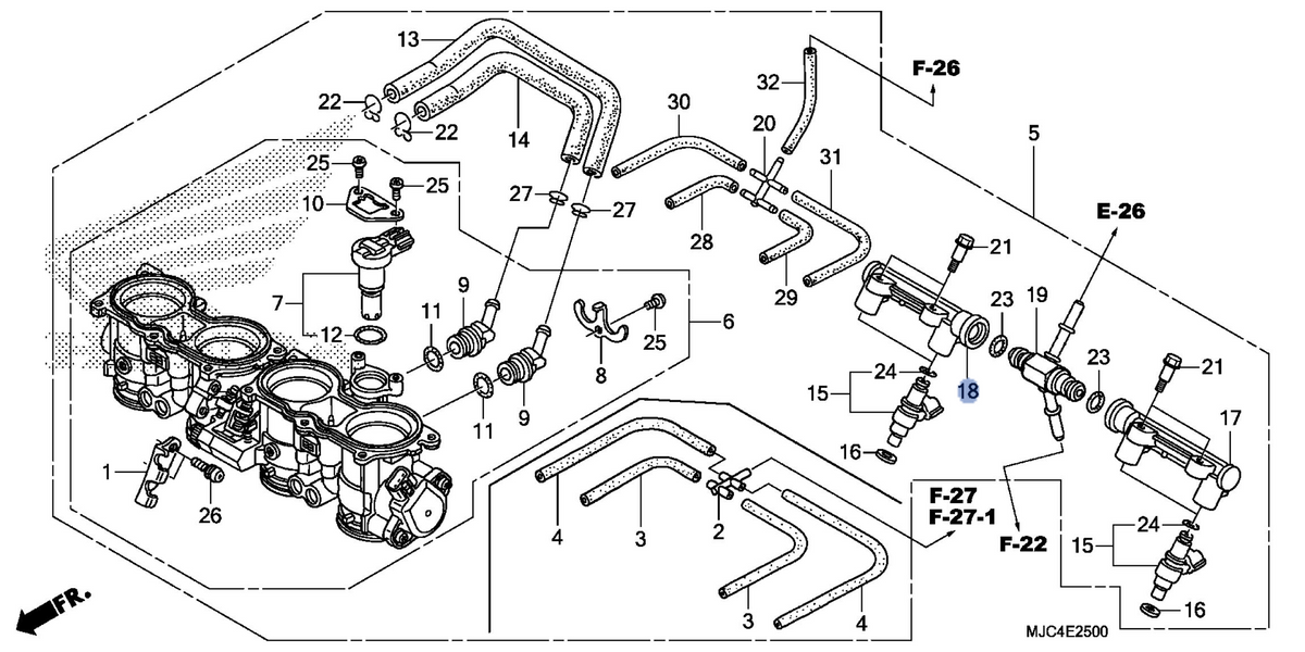 Honda OEM part 16620-MJC-D01