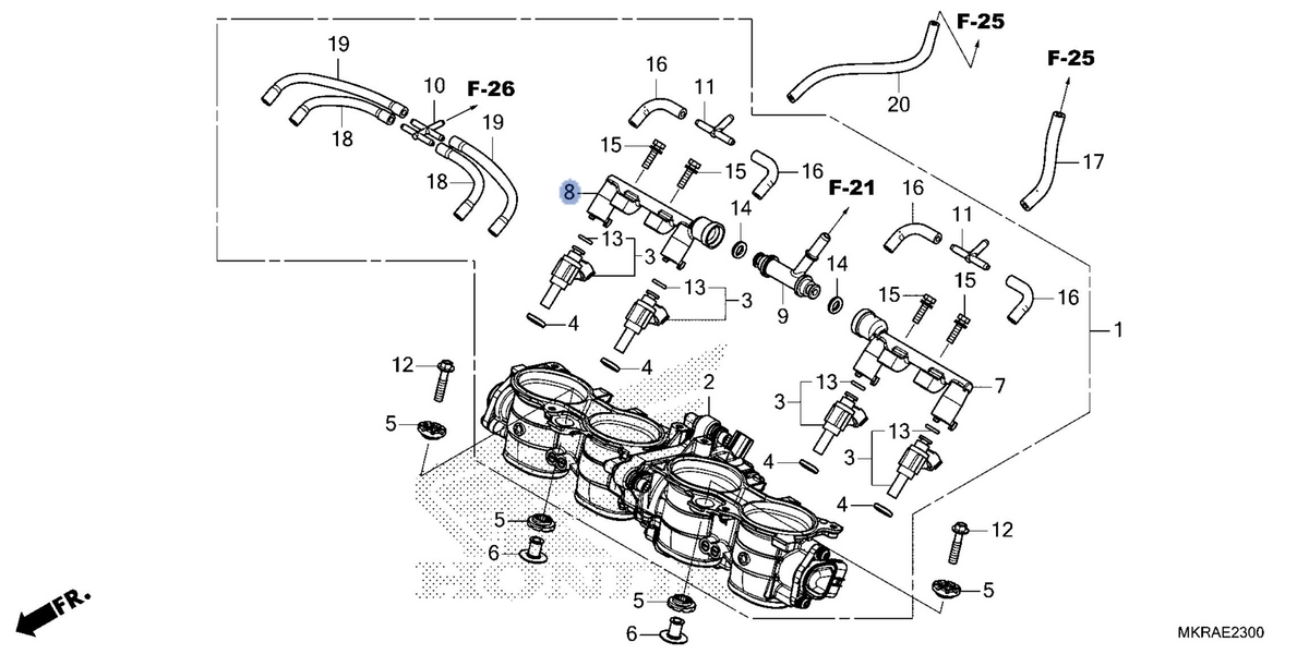 Honda OEM part 16620-MKR-DH1