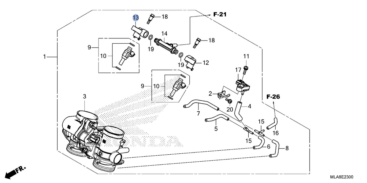 Honda OEM part 16620-MLA-BA1