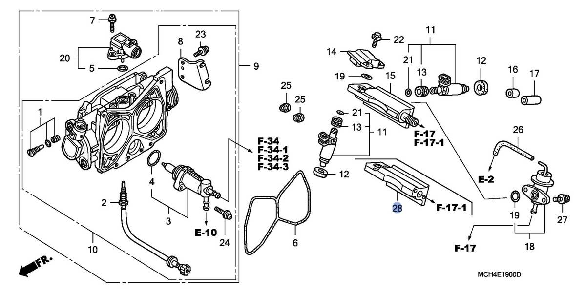 Honda OEM part 16621-MCH-A10