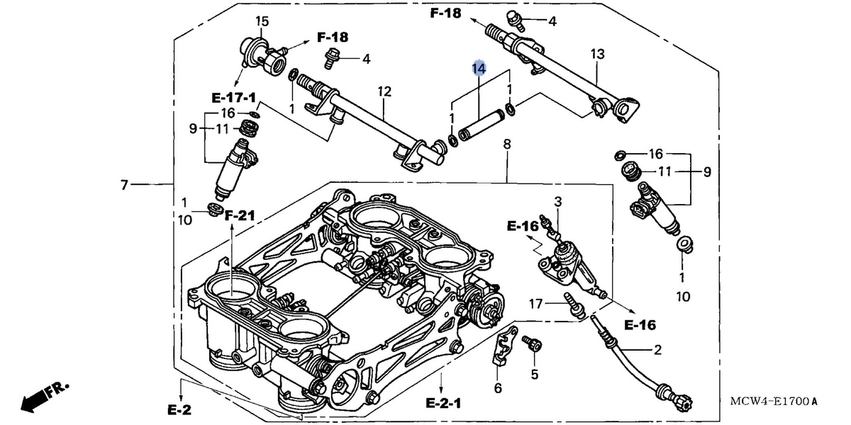 Honda OEM part 16630-MCW-003