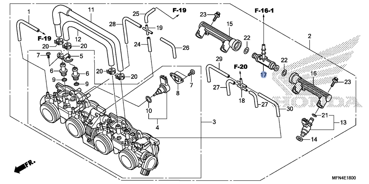 Honda OEM part 16630-MFM-003