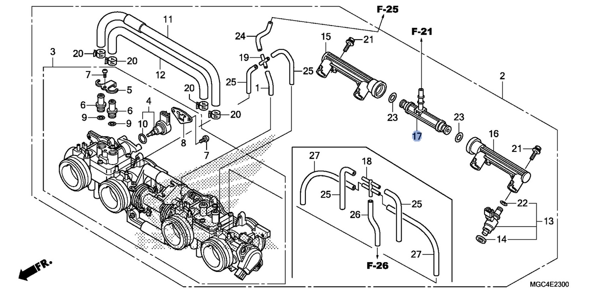 Honda OEM part 16630-MGC-003