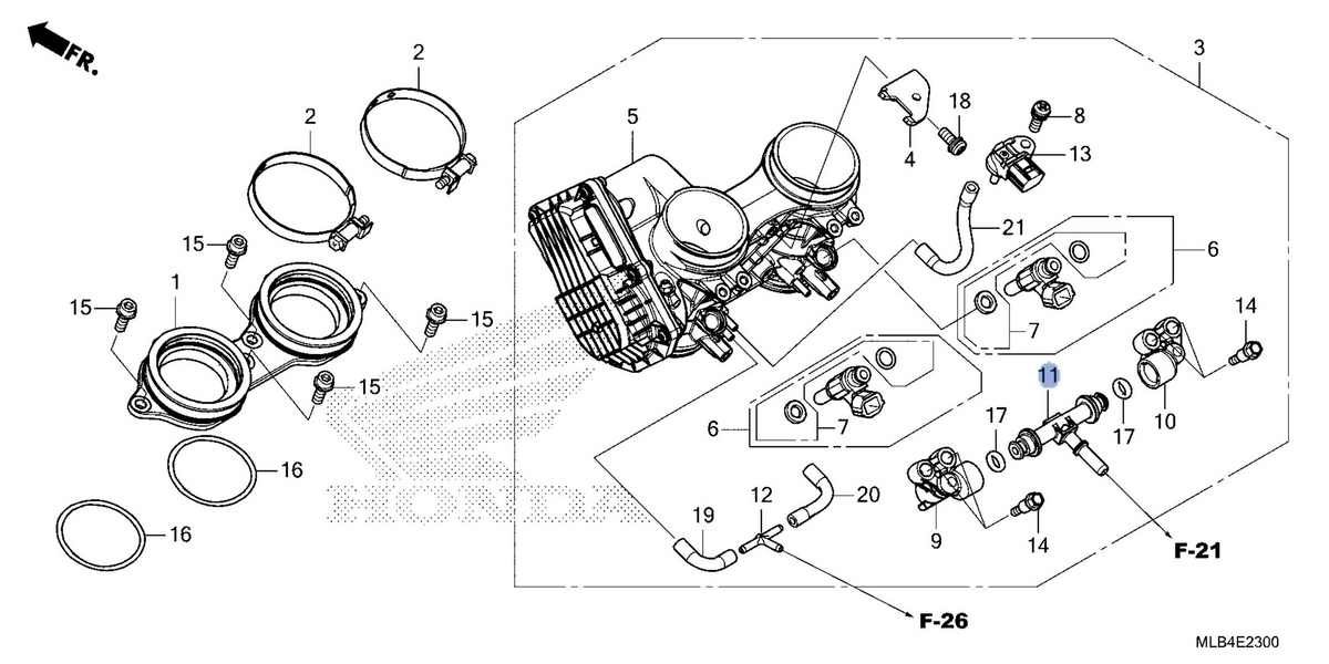 Honda OEM part 16630-MLB-D01