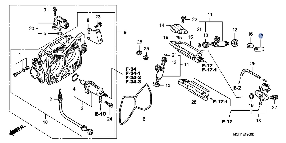 Honda OEM part 16639-MCH-000