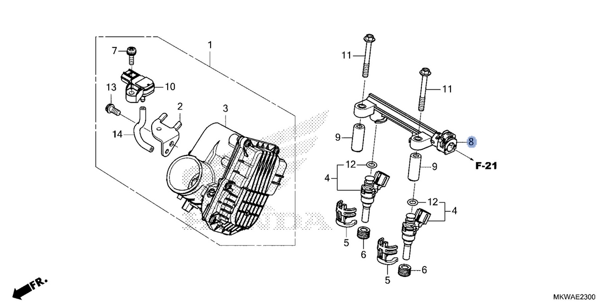Honda OEM part 16640-MKT-D71