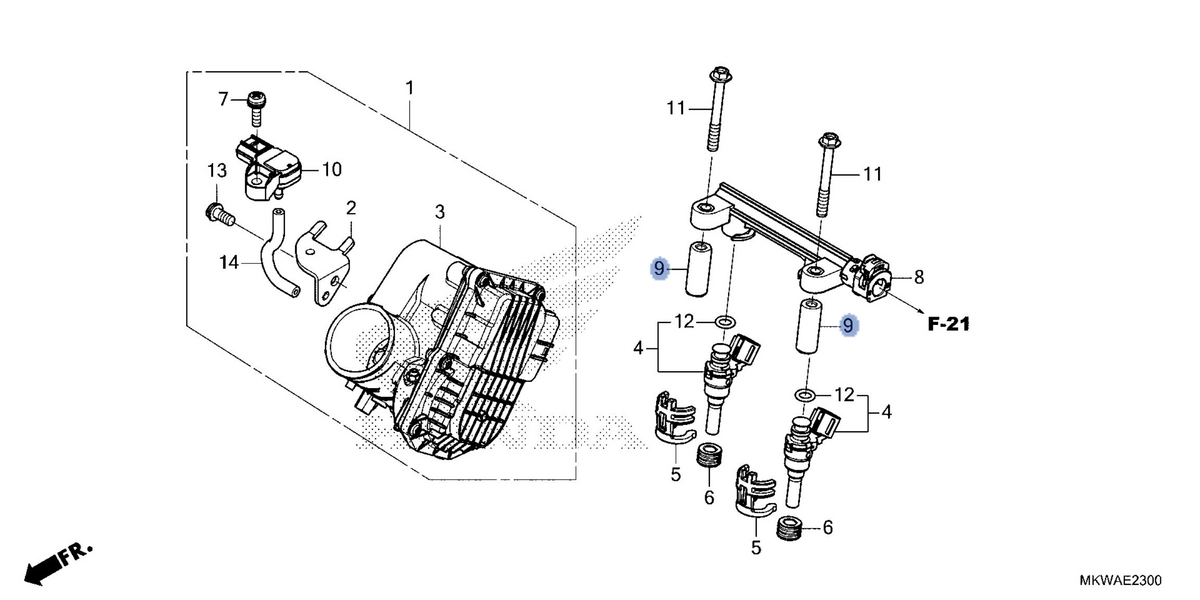 Honda OEM part 16647-MKT-D00