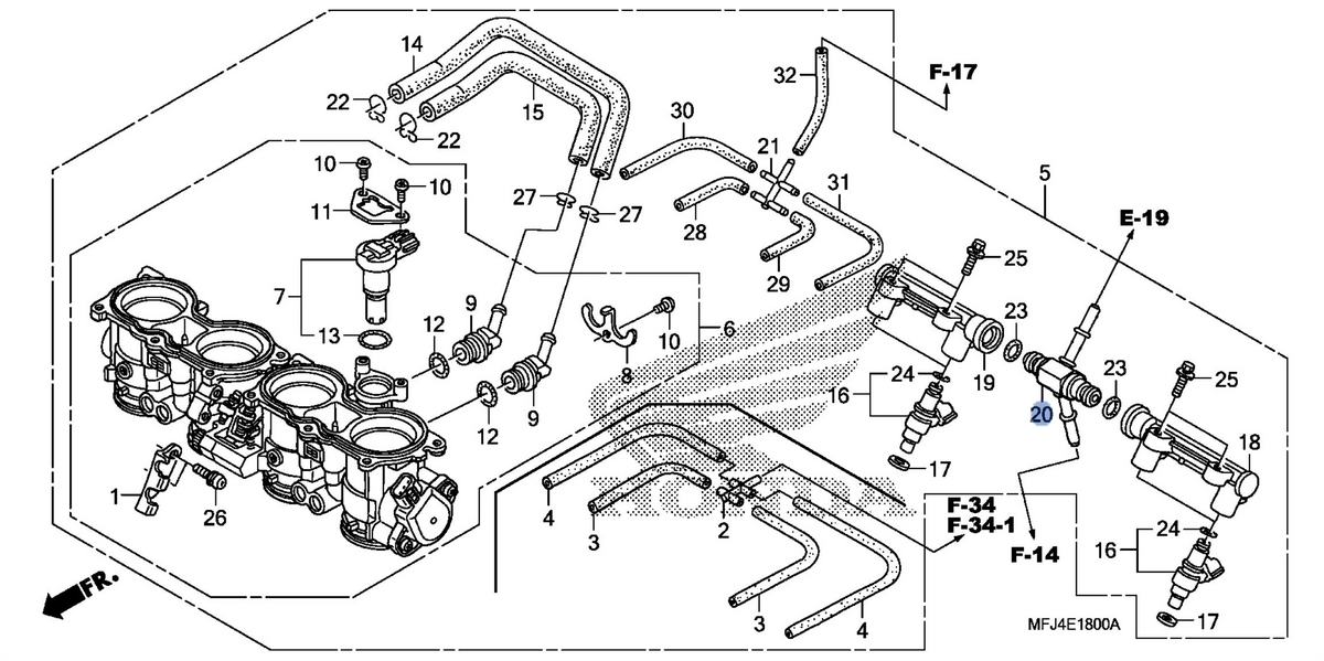 Honda OEM part 16650-MFJ-D01