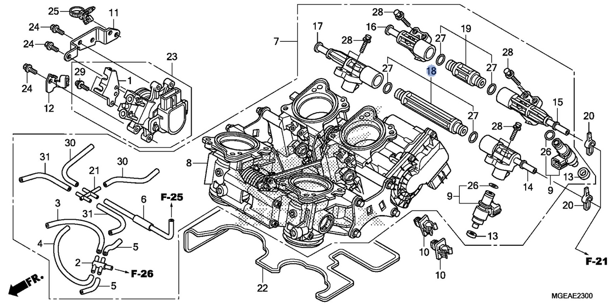 Honda OEM part 16650-MGE-003