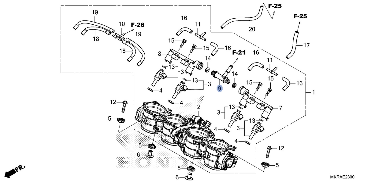Honda OEM part 16650-MKR-D10