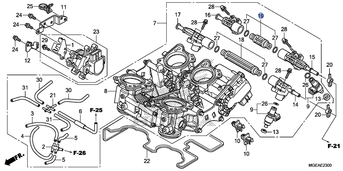 Honda OEM part 16660-MGE-003