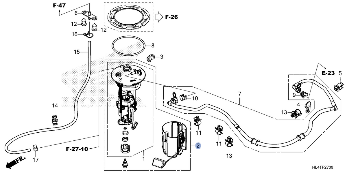 Honda OEM part 16700-HL4-B71