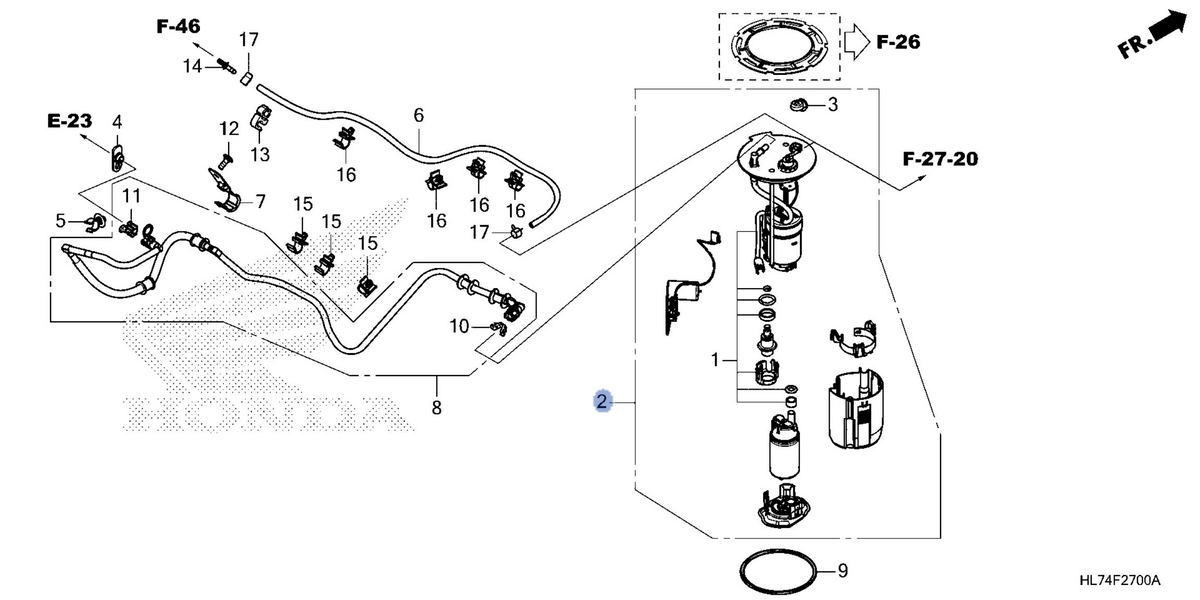 Honda OEM part 16700-HL7-A21