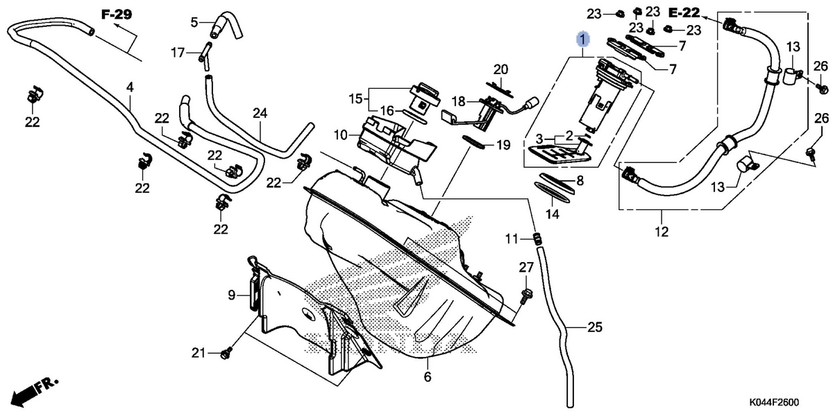 Honda OEM part 16700-K04-934