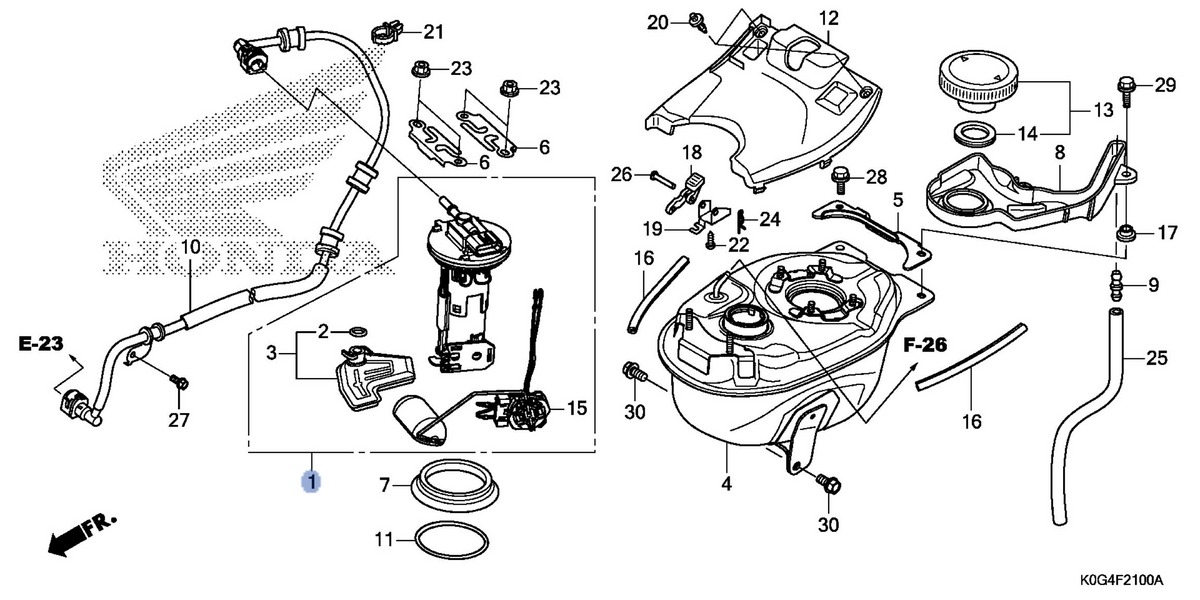 Honda OEM part 16700-K0G-901