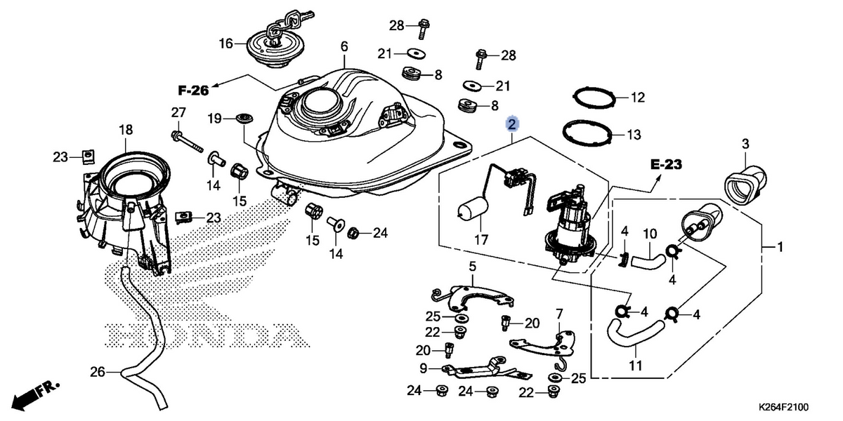 Honda OEM part 16700-K26-905