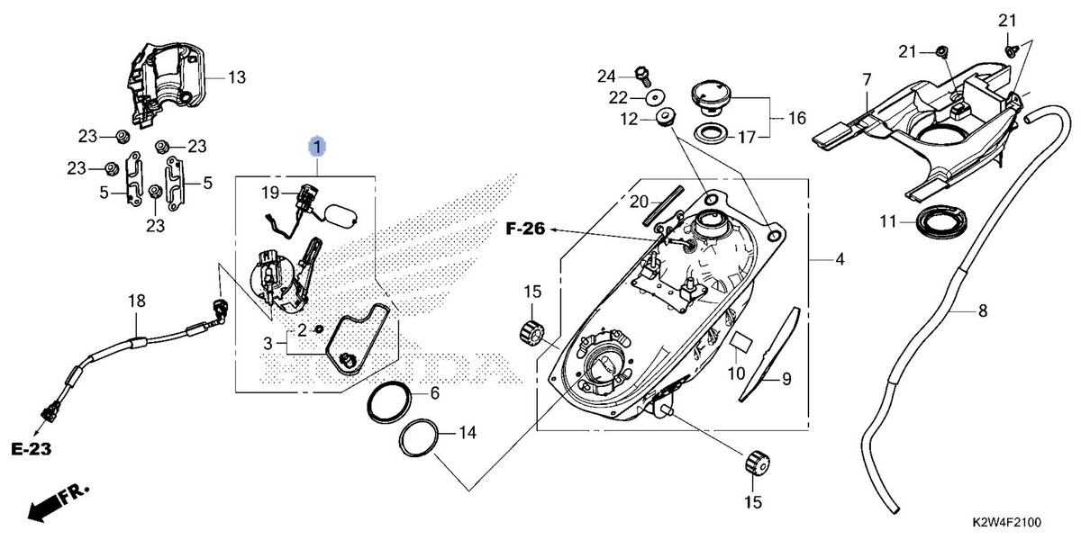 Honda OEM part 16700-K26-G01