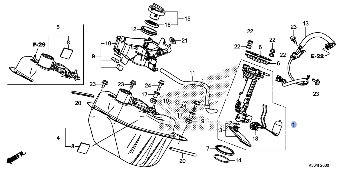 Honda OEM part 16700-K35-V01