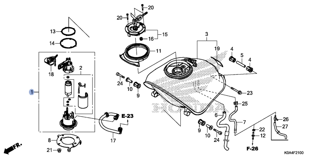 Honda OEM part 16700-K94-T01