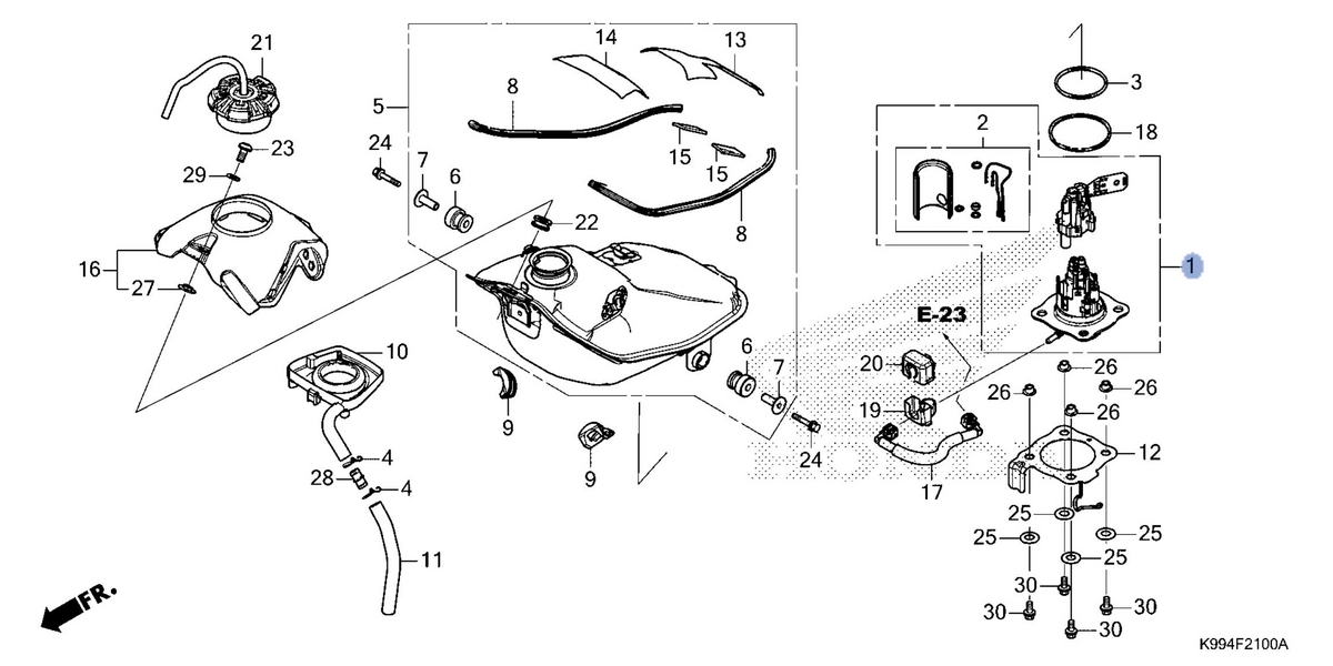 Honda OEM part 16700-K99-A01