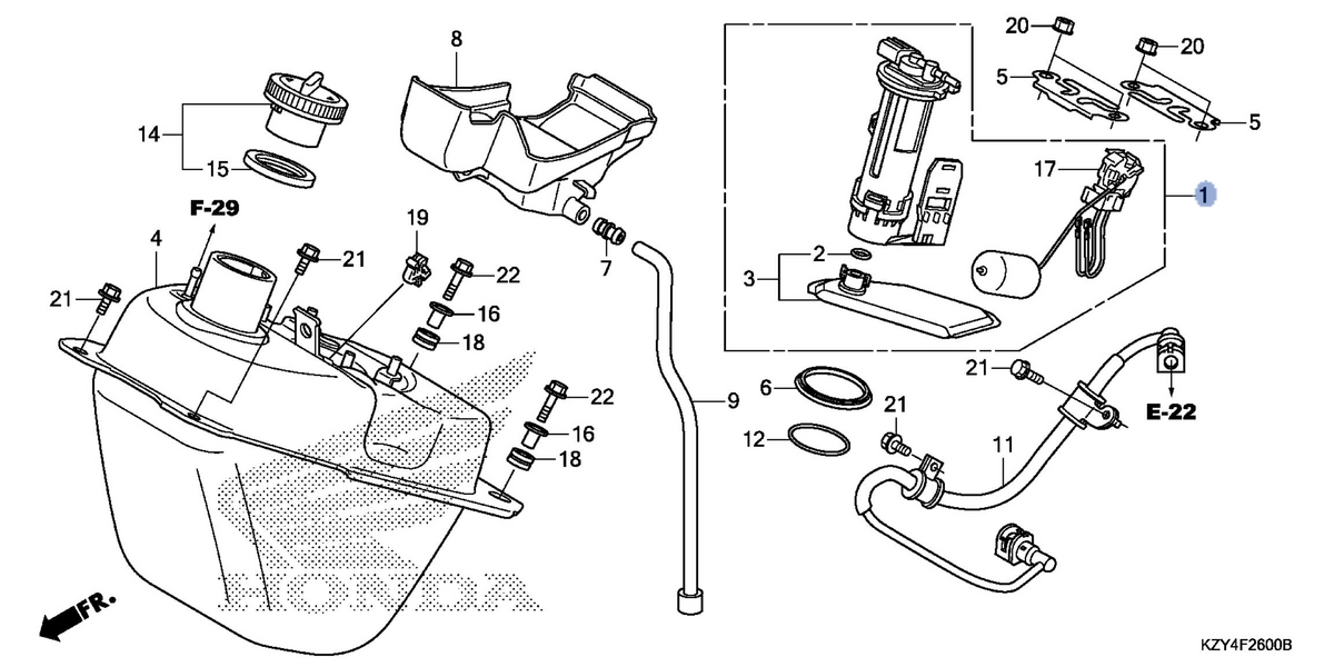 Honda OEM part 16700-KWN-711