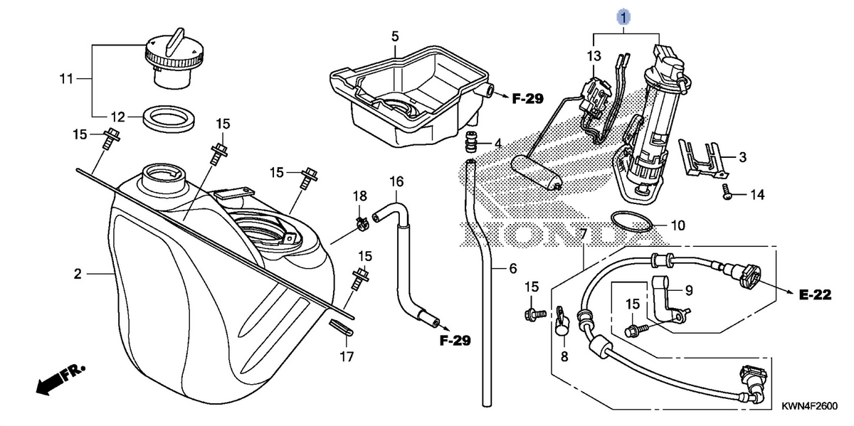 Honda OEM part 16700-KWN-904