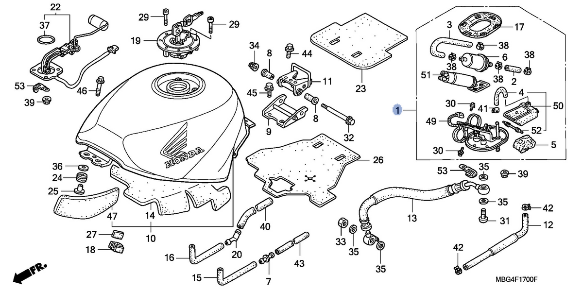 Honda OEM part 16700-MBG-030