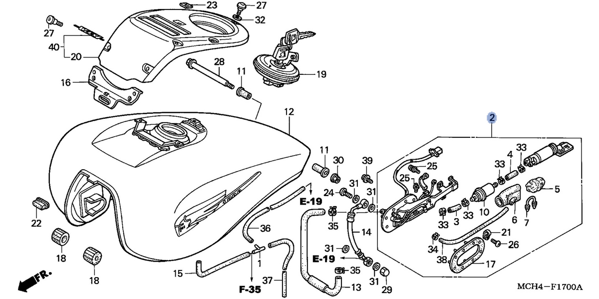 Honda OEM part 16700-MCH-023
