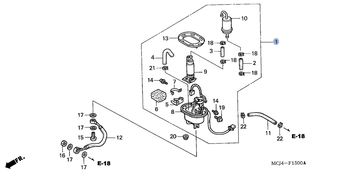 Honda OEM part 16700-MCJ-000