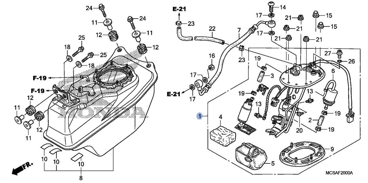 Honda OEM part 16700-MCS-G02