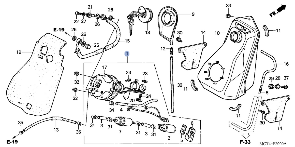 Honda OEM part 16700-MCT-D61