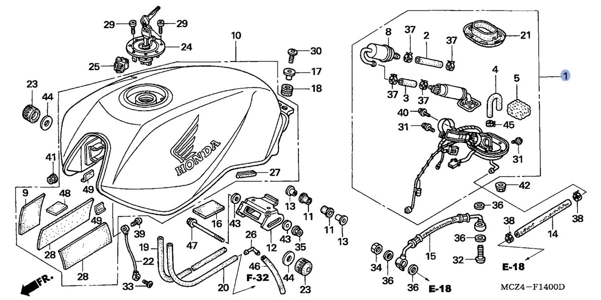Honda OEM part 16700-MCZ-D20