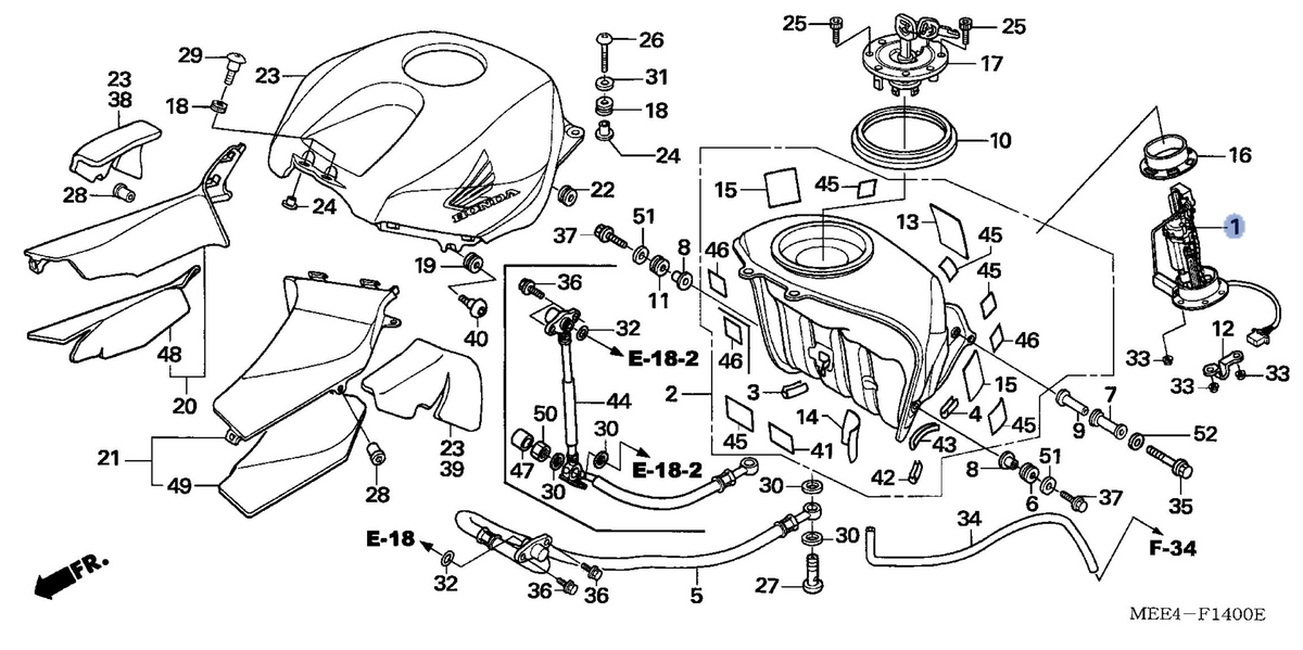 Honda OEM part 16700-MEE-003