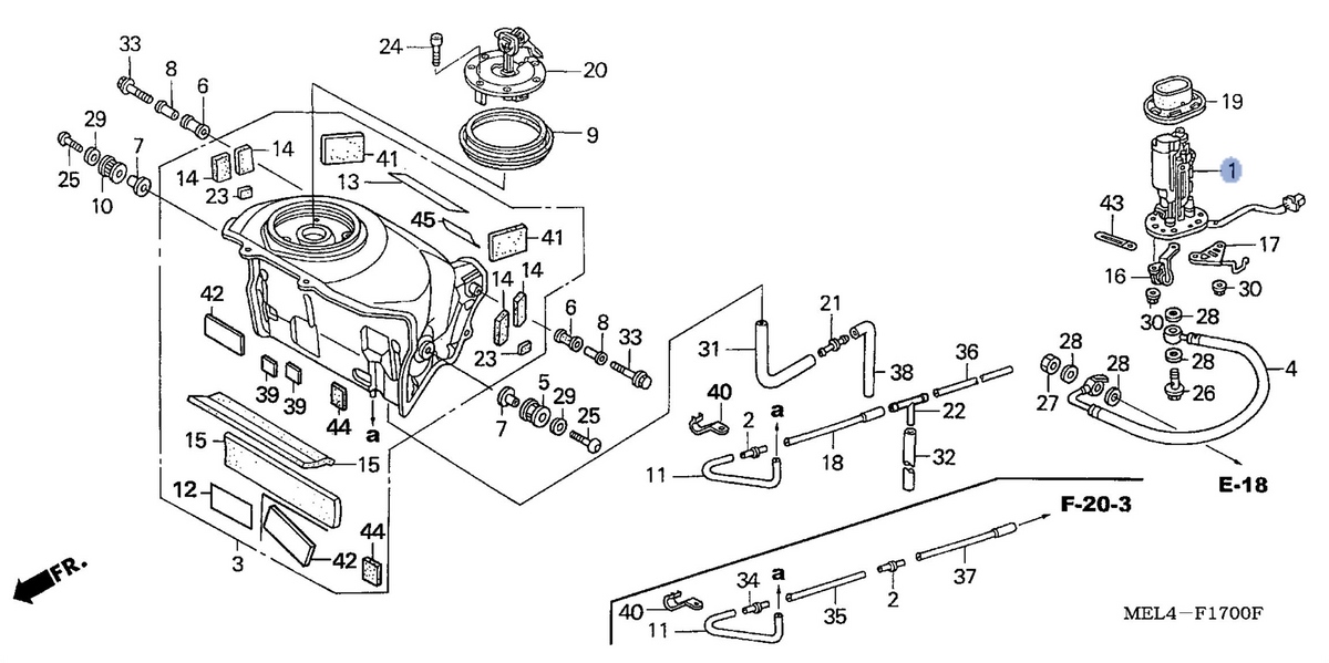 Honda OEM part 16700-MEL-003